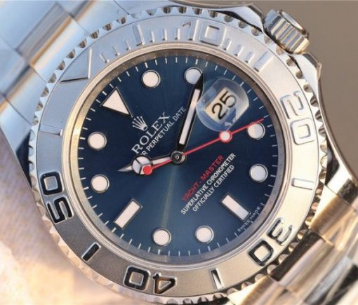 Replica Rolex Yacht-Master 116622 JF Blue Dial SS Bracelet SH3135 - Image 3