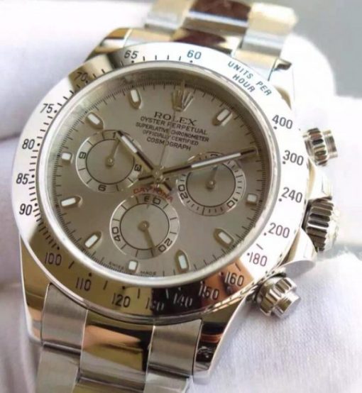 Replica Rolex Daytona 116509 Gray Dial SS Bracelet A4130 - Image 2