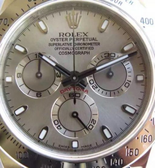 Replica Rolex Daytona 116509 Gray Dial SS Bracelet A4130 - Image 3