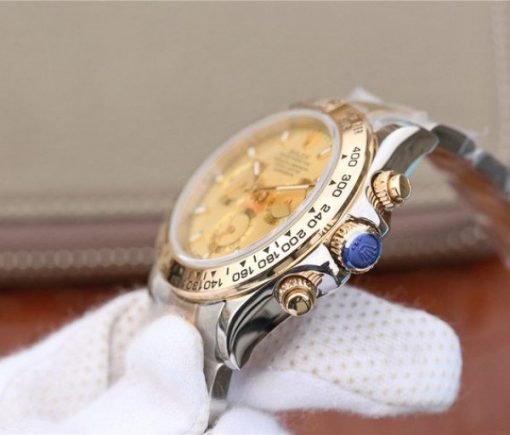 Replica Rolex Daytona 116523 Thick YG Wrapped YG Dial SS/YG Bracelet A7750 - Image 6