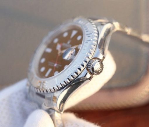 Replica Rolex Yacht-Master 116622 JF Black Dial SS Bracelet A2824 - Image 8