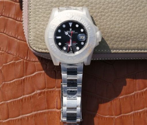 Replica Rolex Yacht-Master 116622 JF Black Dial SS Bracelet A2824 - Image 14