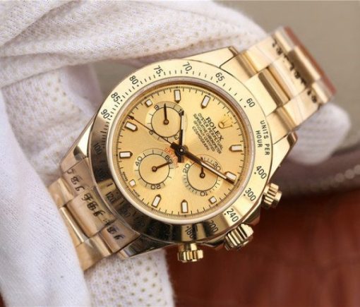 Replica Rolex Daytona YG Yellow Gold Dial BP YG Bracelet A7750 - Image 2