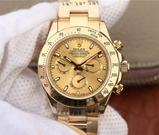 Replica Rolex Daytona YG Yellow Gold Dial BP YG Bracelet A7750