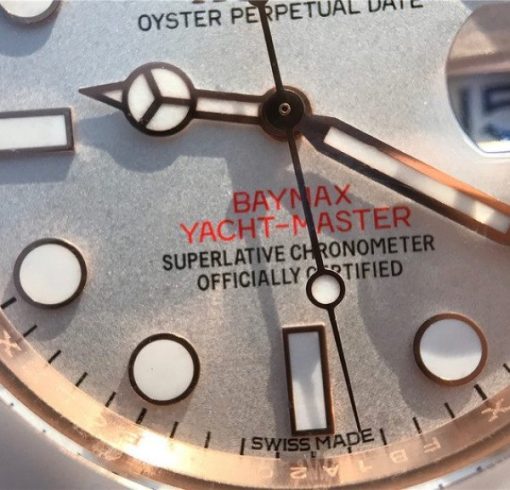Replica Rolex Yacht-Master 116655 RG White Dial White Ceramic Rubber Strap A2824 - Image 4