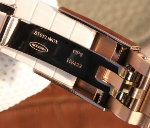 Replica Rolex Yacht-Master 116655 RG White Dial White Ceramic Rubber Strap A2824 - Image 11