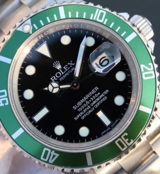 Replica Rolex Submariner 16610 LV Green Metal Bezel Noob  SS Bracelet A2836 - Image 3