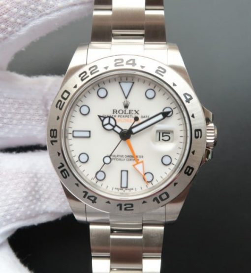 Replica Rolex EXPLORER II 42mm 216570 Noob White Dial A3187