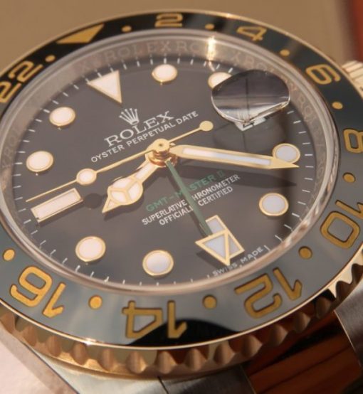Replica Rolex GMT-Master II 116713 LN Black Ceramic Thick YG Wrapped Noob A3186 - Image 3