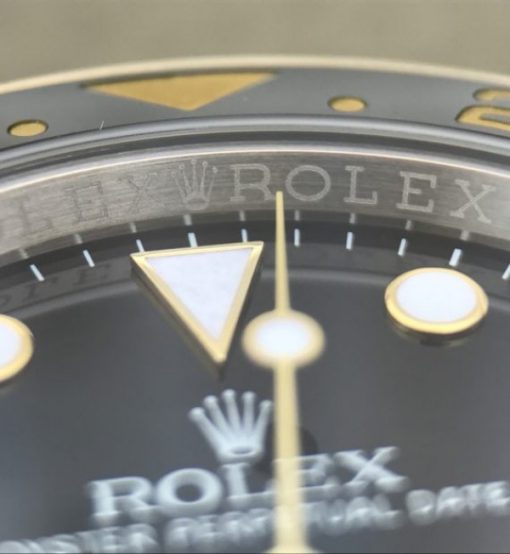 Replica Rolex GMT-Master II 116713 LN Black Ceramic Thick YG Wrapped Noob A3186 - Image 10