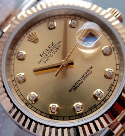 Replica Rolex DateJust 41mm 126333 Noob RG Wrapped RG Dial Diamonds Markers SS/RG Bracelet A3235 - Image 3