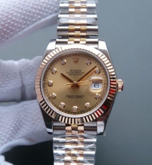 Replica Rolex DateJust 41mm 126333 Noob RG Wrapped RG Dial Diamonds Markers SS/RG Bracelet A3235