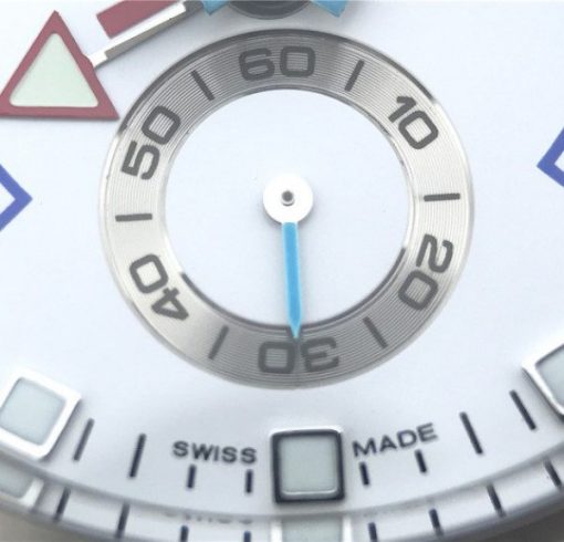 Replica Rolex YachtMaster II 116689 SS JF White Dial SS Bracelet A7750 - Image 5