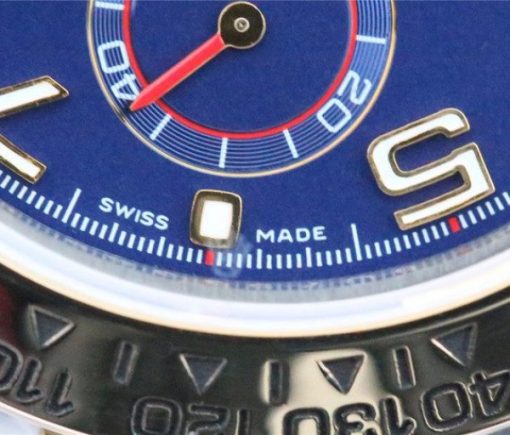 Replica Rolex Daytona 116523 Thick YG Wrapped Blue Dial Numerals Markers SS/YG Bracelet A7750 - Image 5