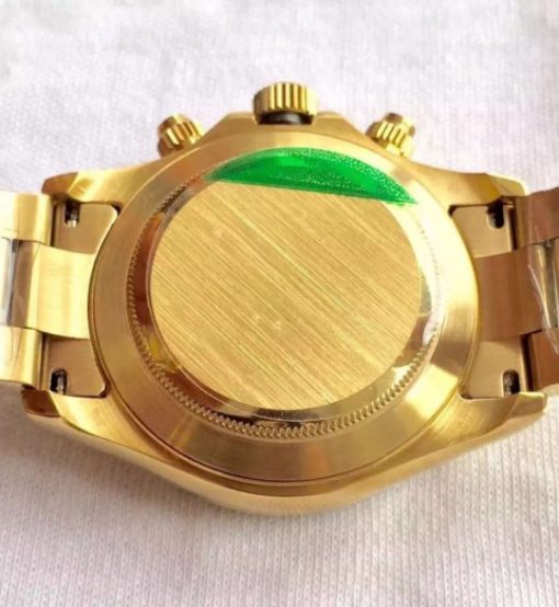 Replica Rolex Daytona 116518 YG Green Dial on YG Bracelet A4130 - Image 6