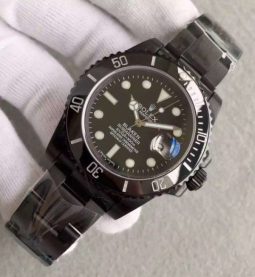Replica Rolex Blaken Submariner 116610 PVD Black Dial PVD Bracelet A2836 - Image 2
