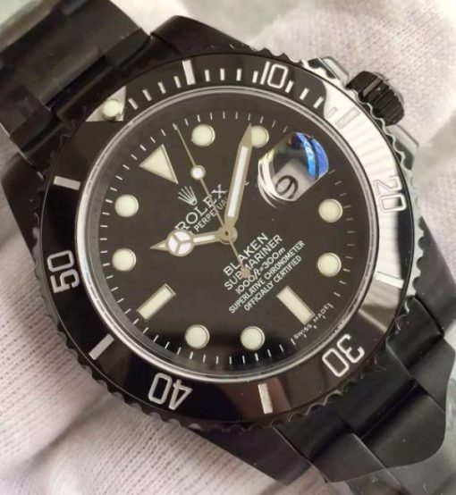 Replica Rolex Blaken Submariner 116610 PVD Black Dial PVD Bracelet A2836 - Image 3