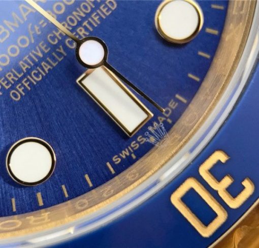 Replica Rolex Submariner 116613 LB Noob YG Wrapped Blue Dial YG Wrapped Bracelet Eta2836 - Image 5