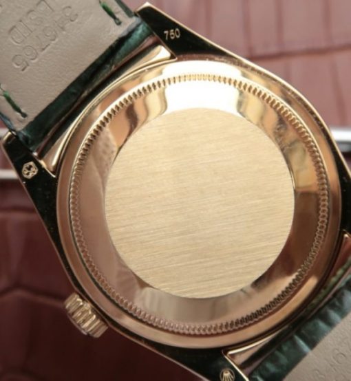 Replica Rolex Day-Date 118138 YG Green Dial Green Leather Strap A2836 - Image 6