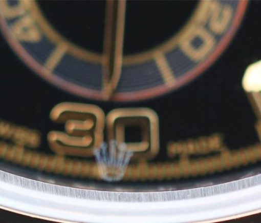 Replica Rolex Daytona 116523 Thick YG Wrapped Black Dial Diamonds Markers SS/YG Bracelet A7750 - Image 5