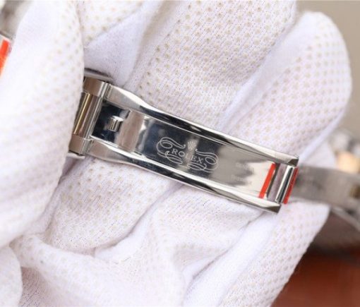 Replica Rolex Daytona 116523 Thick YG Wrapped Black Dial Diamonds Markers SS/YG Bracelet A7750 - Image 10