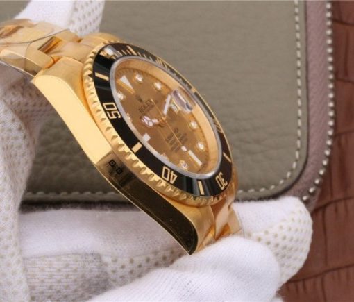 Replica Rolex Submariner 116613 LN Diamonds Markers YG Dial SS/YG Bracelet Eat2836 - Image 8