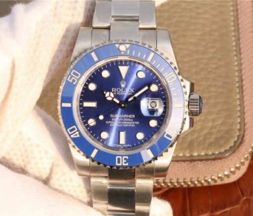 Replica Rolex Submariner 116619 LB Blue Ceramic V7 Noob Best Edition A2836