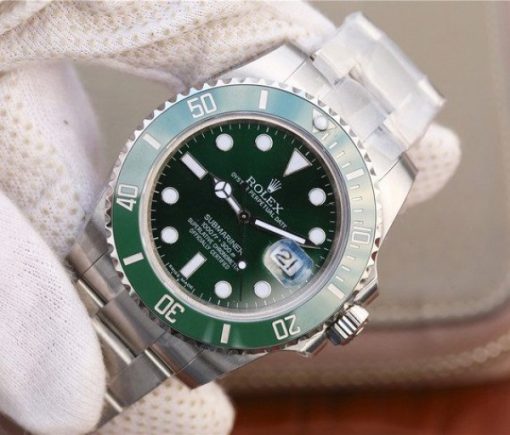 Replica Rolex Submariner 116610 LV Green Ceramic VRF SS Bracelet A2836 - Image 2