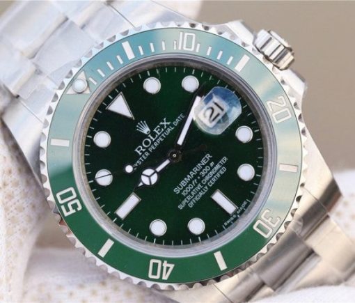 Replica Rolex Submariner 116610 LV Green Ceramic VRF SS Bracelet A2836 - Image 3