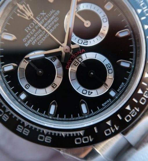 Replica Rolex Daytona 116500 LN Noob Black Dial SS Bracelet A7750 - Image 2