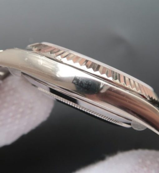 Replica Rolex Day-Date II SS Silver Dial SS Bracelet A3255 - Image 5