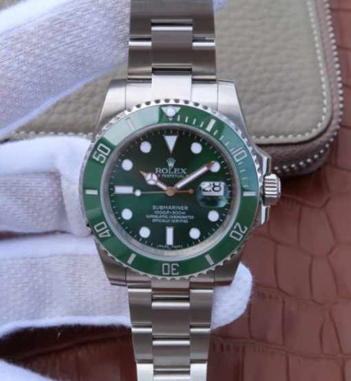 Replica Rolex Submariner 116610 LV Green Ceramic V7 Noob A3135