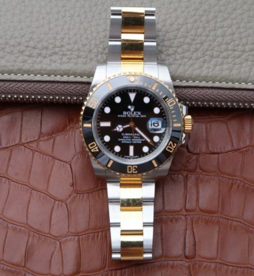 Replica Rolex Submariner 116613 LN Noob Black Dial SS/YG Bracelet A3135 - Image 8