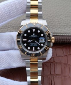 Replica Rolex Submariner 116613 LN Noob Black Dial SS/YG Bracelet A3135