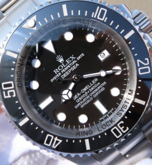 Replica Rolex Sea-Dweller DEEPSEA 116660 Black Ceramic Noob V7 SA3135 - Image 3
