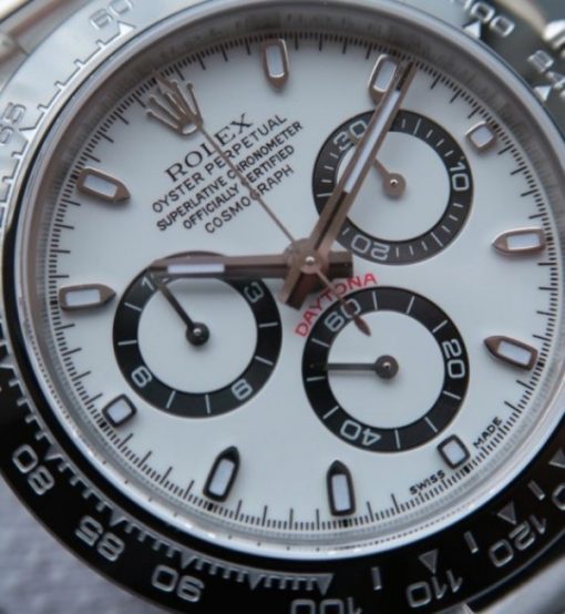 Replica Rolex Daytona 116500 LN Noob White Dial SS Bracelet A7750 - Image 2