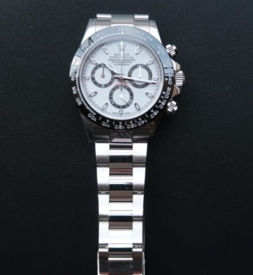 Replica Rolex Daytona 116500 LN Noob White Dial SS Bracelet A7750 - Image 7