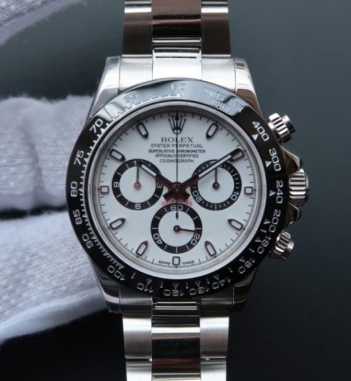 Replica Rolex Daytona 116500 LN Noob White Dial SS Bracelet A7750