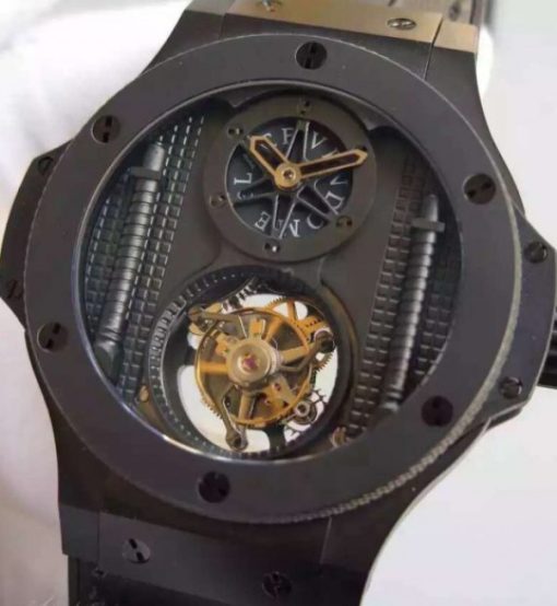 Replica Hublot Big Bang 44mm Vendome Real Tourbillon Black Black Gummy - Image 2