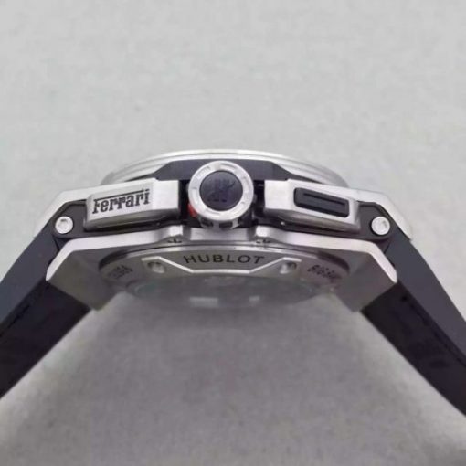 Replica Hublot Big Bang Ferrari Limited Edition SS Black Dial Black Rubber Strap A7753 - Image 4