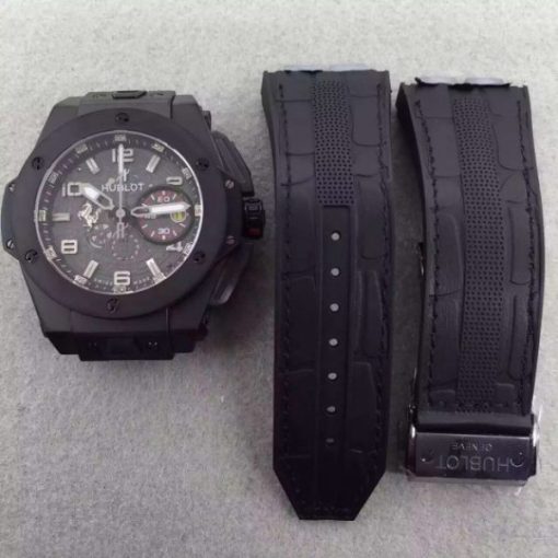Replica Hublot Big Bang Ferrari Limited Edition PVD Black Dial Black Rubber Strap A7753 - Image 5