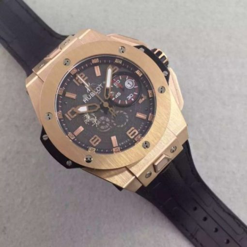 Replica Hublot Big Bang Ferrari Limited Edition RG Black Dial Black Rubber Strap A7753 - Image 2