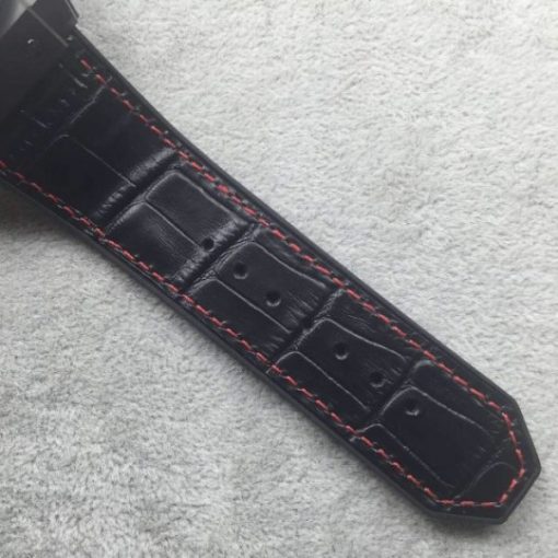 Replica Hublot Big Bang King Power 48mm PVD Black Dial Red Hands Gummy Strap A7750 - Image 6