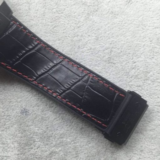 Replica Hublot Big Bang King Power 48mm PVD Black Dial Red Hands Gummy Strap A7750 - Image 7