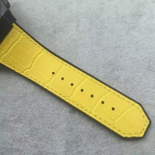 Replica Hublot Big Bang King Power 48mm PVD Black Dial Yellow Hands Gummy Strap A7750 - Image 6