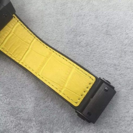 Replica Hublot Big Bang King Power 48mm PVD Black Dial Yellow Hands Gummy Strap A7750 - Image 7