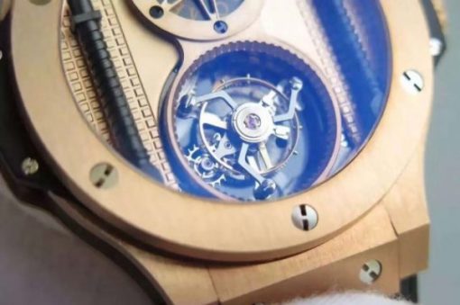 Replica Hublot Big Bang 44mm Vendome Real Tourbillon Rose Gold Black Gummy - Image 3