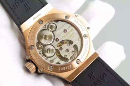Replica Hublot Big Bang 44mm Vendome Real Tourbillon Rose Gold Black Gummy - Image 7