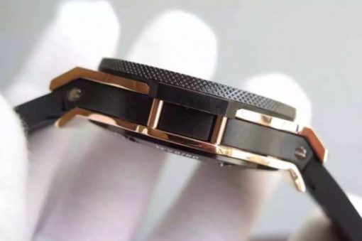 Replica Hublot Big Bang Tourbillon RG Black Textured Dial Black Rubber Strap - Image 5