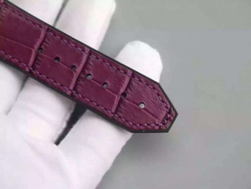 Replica Hublot Big Bang 41mm Tutti Frutti Maroon Caviar on Gummy Strap A2824 - Image 7